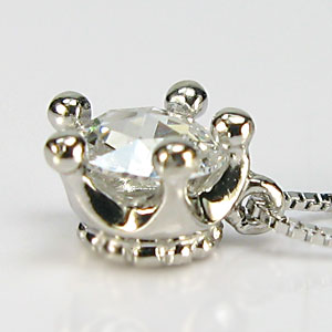 純プラチナ 1ctダイヤモンドペンダント/ネックレス スクリューチェーン（鑑定書付き） | 純プラチナ ダイヤクロスネックレスペンダント・1カラット