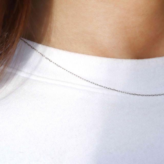 チェーンネックレス プラチナ レディース チェーンのみ 角小豆チェーン 40cm ネックレス_12