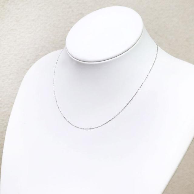 チェーンネックレス プラチナ レディース チェーンのみ 角小豆チェーン 40cm ネックレス_16