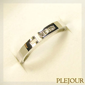 ダイヤモンドリング クロス ダイアモンド約0.06ct 指輪