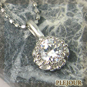 18金:ペンダント:ダイヤモンド:一粒:ネックレスの通販は