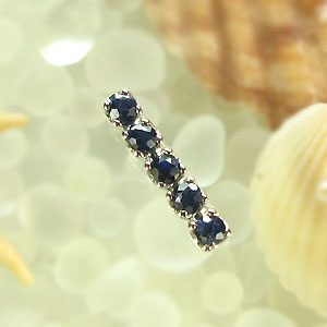 9月誕生石サファイアピアス シンプル ライン K10WGの通販は