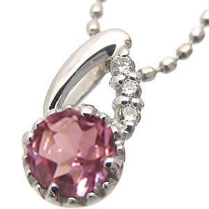 ピンクトルマリンペンダント:K18ゴールド:シンプル:ペンダントネックレス:カットボールチェーンの通販は 34,500円