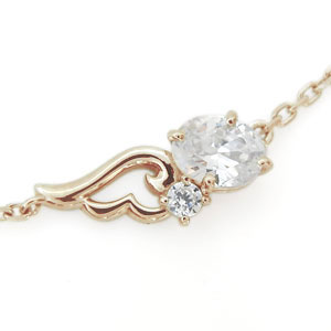 エンジェル・ブレスレット・オーバル・キュービックジルコニア・ブレス・18金の通販は