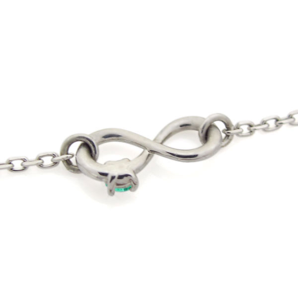 アンクレット エメラルド 10金 Infinity 無限 ブレスレット_2