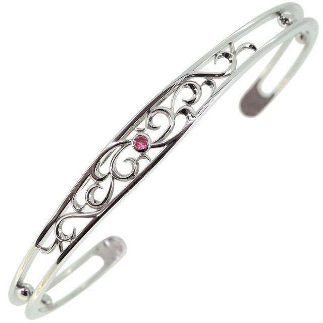 バングル ゴールド メンズ 18k 透かし ブレスレット ピンク