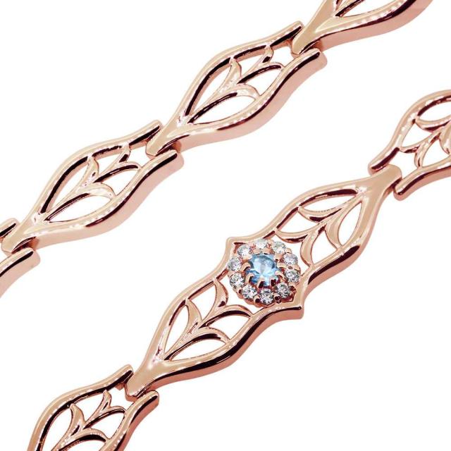 K10イエローゴールドロンドンブルートパーズブレスレット ブレスレット