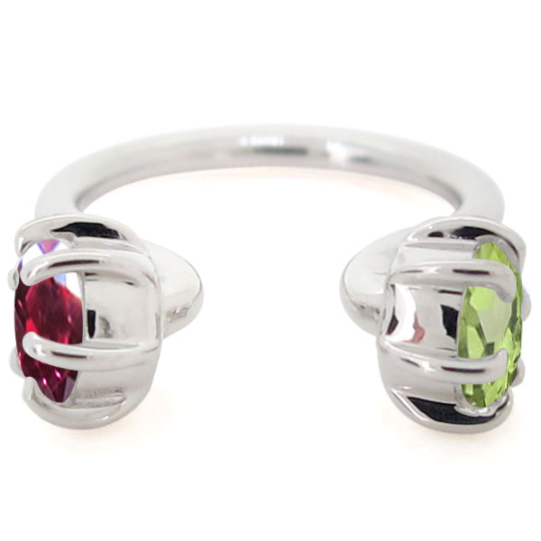 フープピアス 18k ルビー 小さめ イヤリング きれいめ ノンホールイヤリング K18 片耳_4