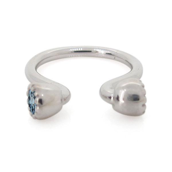 フープピアス 18k イヤリング おしゃれ ノンホールピアス シンプル アクアマリンサンタマリア イヤーカフ earring_4