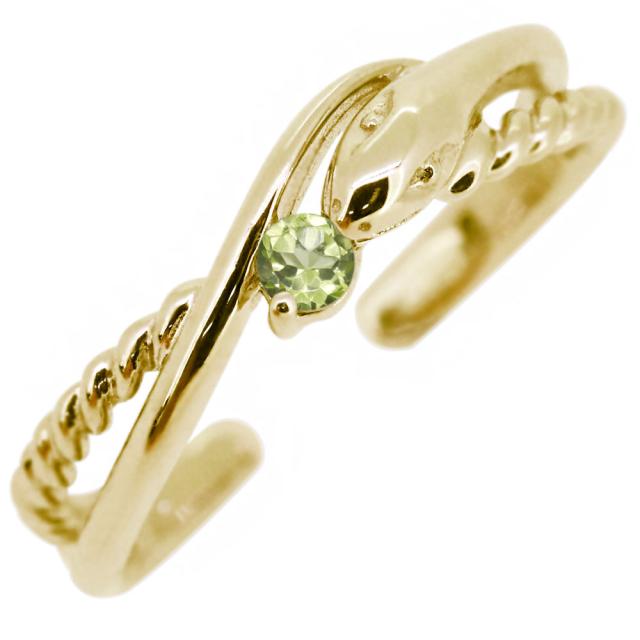 イヤークリップ イヤーカフ 蛇 へび レディース ピアス イヤカフ 18金 18k 誕生石 8月 イヤリング 片耳の通販は