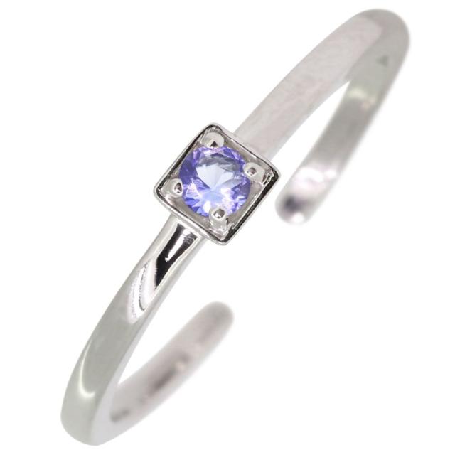 イヤーカフ レディース 18k 18金 イヤカフ 片耳 シンプル タンザナイト 誕生石 12月_6