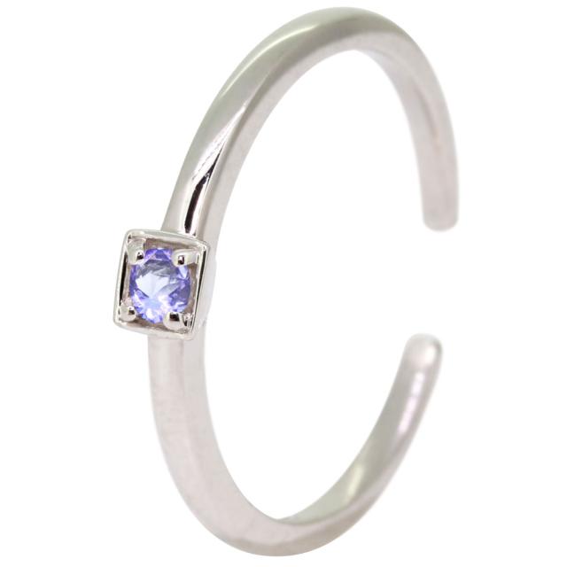 イヤーカフ レディース 18k 18金 イヤカフ 片耳 シンプル タンザナイト 誕生石 12月_4
