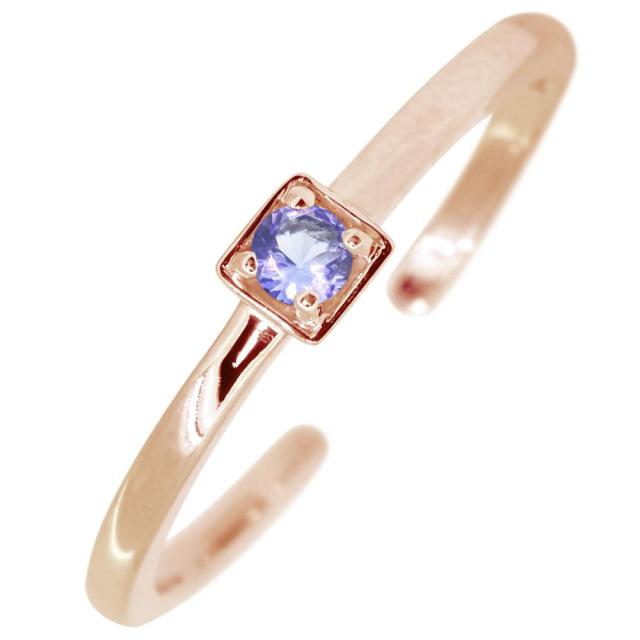 イヤーカフ レディース 18k 18金 イヤカフ 片耳 シンプル タンザナイト 誕生石 12月_5