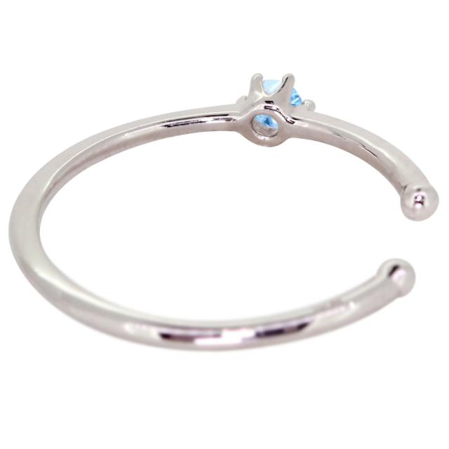 イヤーカフ レディース ブルートパーズ 片耳 王冠 シンプル イヤカフ 11月誕生石 10金 おしゃれの通販は