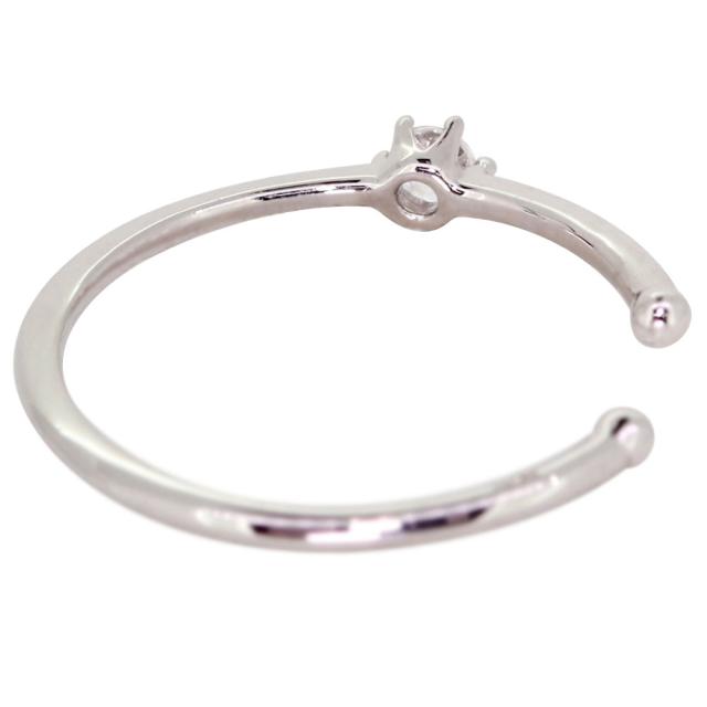 イヤーカフ 18k ゴールド ピンクゴールド イヤカフ 片耳 18金 華奢 ダイヤモンド シンプル_2