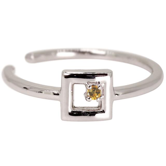 イヤーカフ ゴールド 18k 18金 レディース 片耳用 11月誕生石 シトリン イヤカフ_4