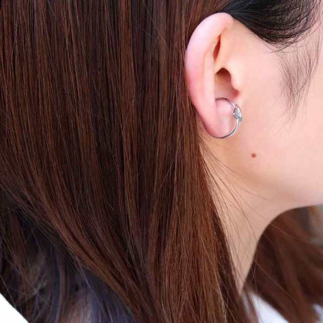 イヤーカフ シルバー 片耳用 レディース 華奢 ダイヤモンド