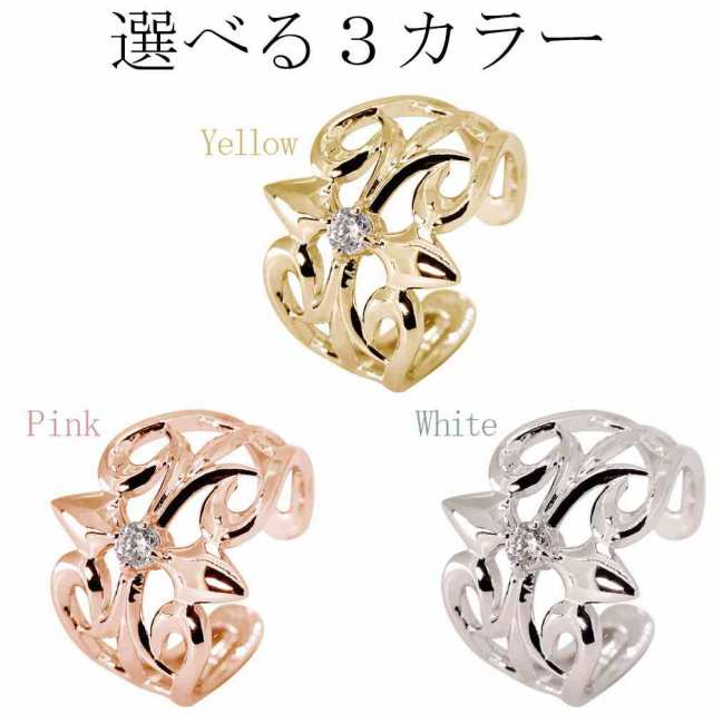 イヤーカフ メンズ 片耳 18金 クロス 18k かっこいい ゴールド 