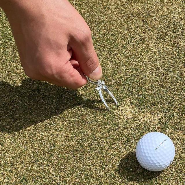 ゴルフ グリーンフォーク イニシャル 刻印 誕生石 3月 ゴルフ用品