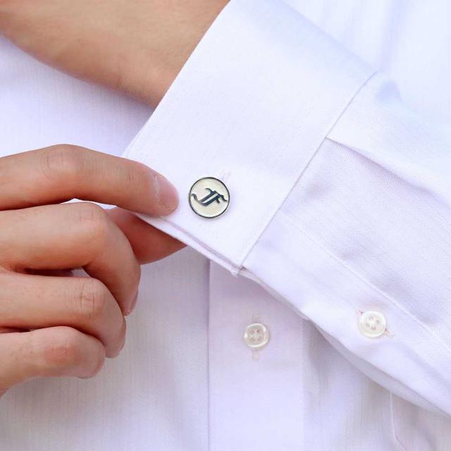 カフリンクス カフス 選べる誕生石 イニシャル 刻印 プラチナ カフス