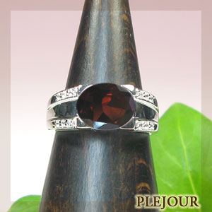 k18ゴールド・ガーネットリング・ダイヤモンド・指輪の通販は 120,950円