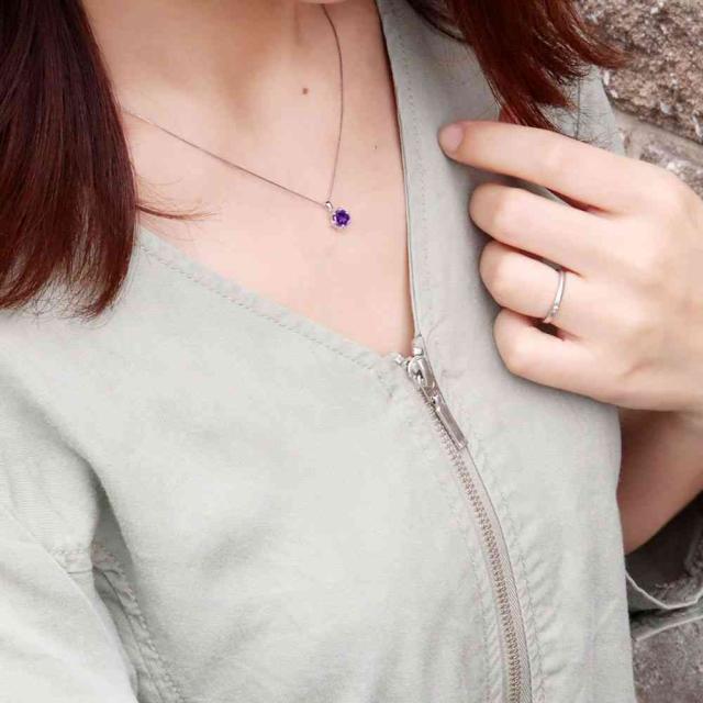 ペンダントトップ・アメジスト・大粒・シンプル・ネックレストップ・K18_9