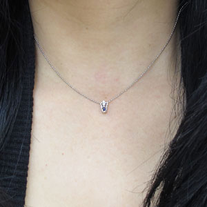 サファイヤ・ネックレス・一粒・プラチナ・ペンダントの通販は