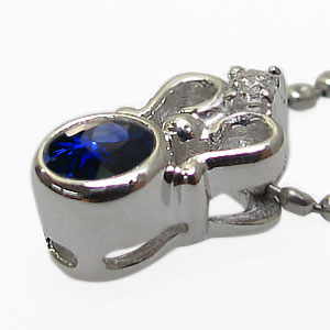 サファイヤ・ネックレス・一粒・プラチナ・ペンダントの通販は