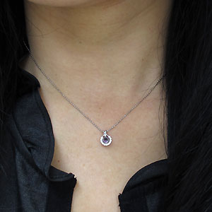 ネックレス・アメジスト・馬蹄・k10・アメシストペンダント