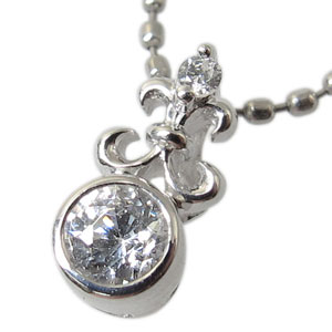 K10・ダイヤモンドネックレス・一粒・ダイアモンド・ペンダントの通販は