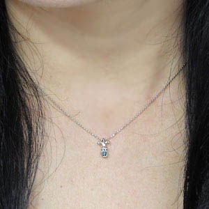 K10・アクアマリンサンタマリア・ネックレス・一粒・ペンダント