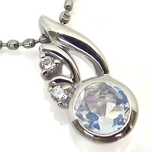 ネックレス・6月誕生石・プラチナ・ペンダント・ロイヤルブルームーンストーンの通販は 51,700円