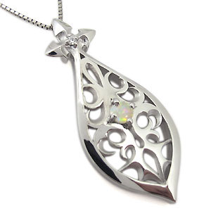 メンズ・ネックレス・一粒・オパール・ペンダント・10月誕生石・10金の通販は 48,060円