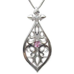 10月誕生石 ピンクトルマリン メンズ ネックレス 10金 ペンダント 10月誕生石 ピンクトルマリンネックレスSV925 K18プレーティング