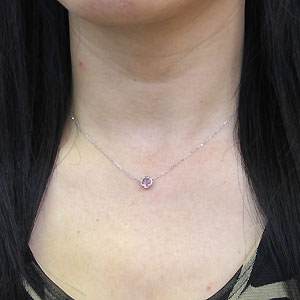 ガーネット・ペンダント・18K・ハートモチーフ・ネックレス_1