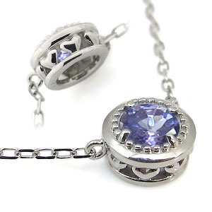 ブルートパーズ・ペンダント・18K・ハートモチーフ・ネックレス