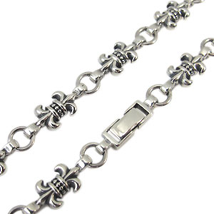 ユリの紋章・ネックレス・メンズ・チェーン・中折れクラスプの通販は