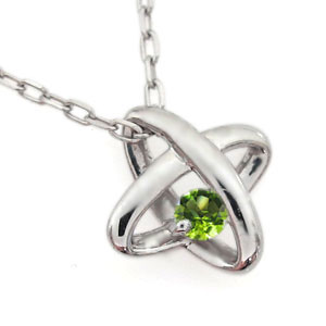 宇宙・ネックレス・星・一粒・ペリドット・ペンダント・K10_3