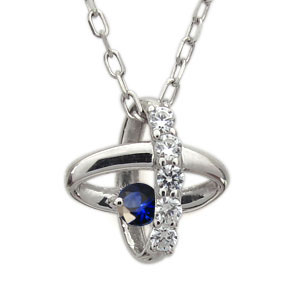 プラチナ ネックレス サファイア ペンダント 惑星 宇宙の通販は 34,500円