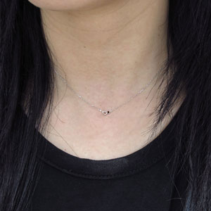 ハート・プチ・ネックレス・一粒・ガーネット・ペンダント・K10_1