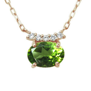 ペリドット・ネックレス・K10・大粒・ペンダントの通販は