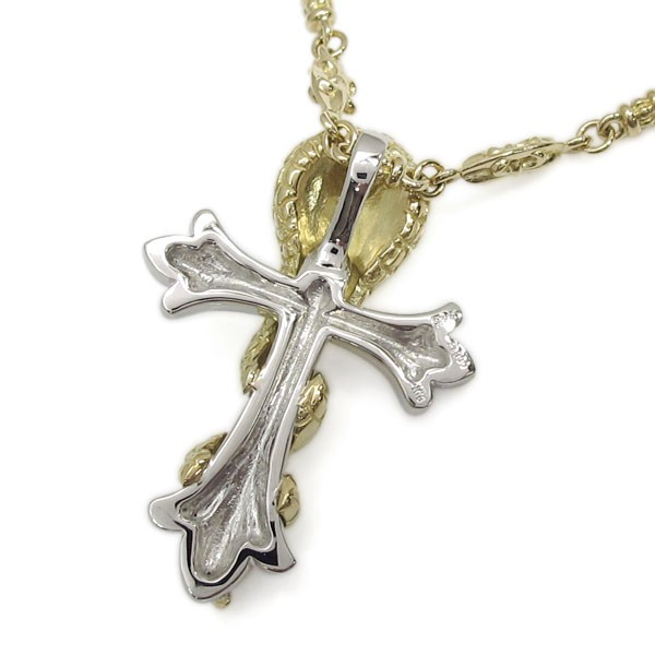 ピンクトルマリン クロスネックレス プラチナ k18 蛇 メンズ コブラ ペンダントの通販は