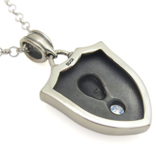 ロイヤルブルームーンストーン スカルネックレス 髑髏 ドクロ シルバーペンダント_2