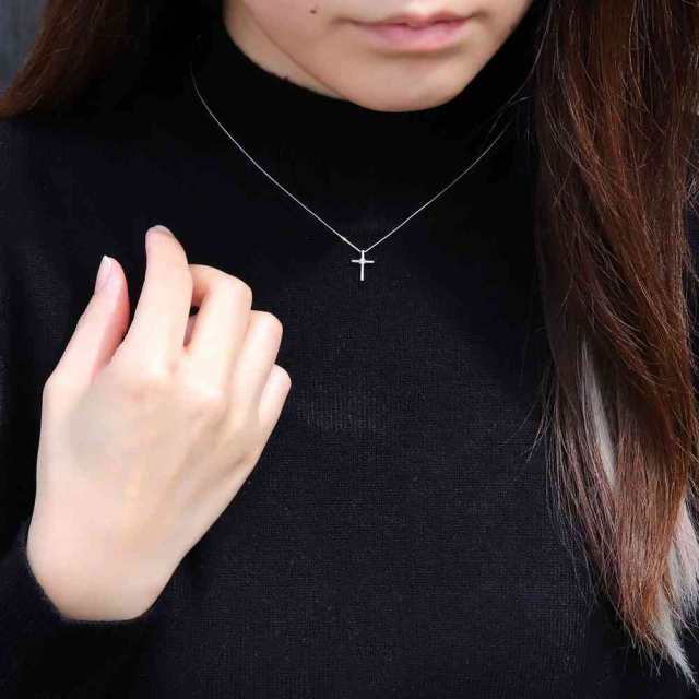 アメジスト ネックレス 18金 クロス ネックレス ペンダント
