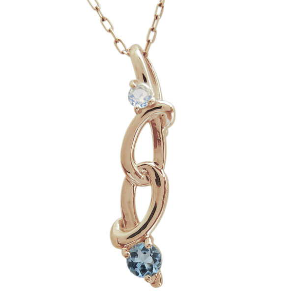 【70％OFF】 アクアマリンサンタマリア ペンダント K18 ネックレス Infinity アクアマリン