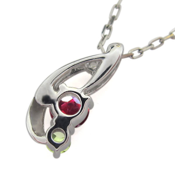 プラチナ エメラルドネックレス シンプル ペンダント 上品_4