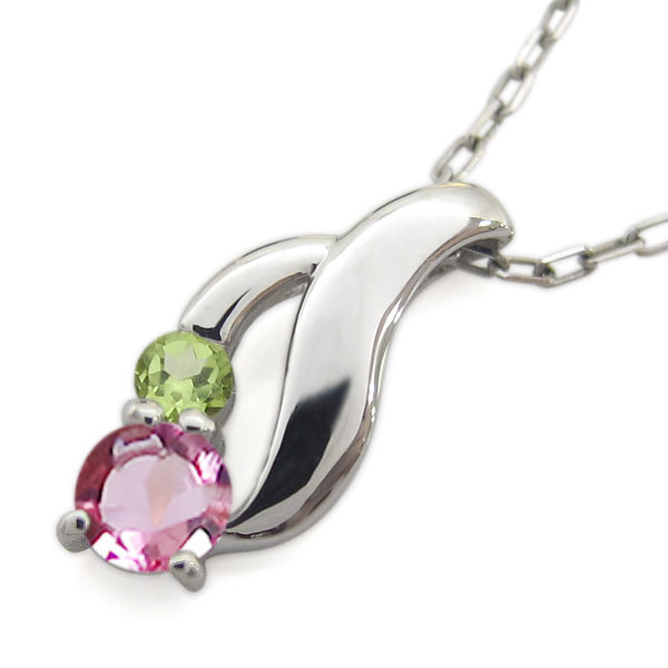 ピンクトルマリン ネックレス 18金 シンプル ペンダント 上品_4