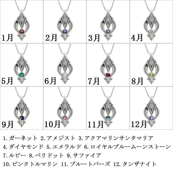 誕生石 プラチナネックレス アローネックレス メンズ シンプルペンダント