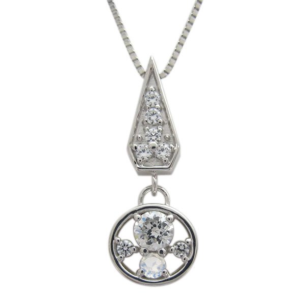 プラチナ サークル レディースネックレス 誕生石 ダイヤモンドの通販は