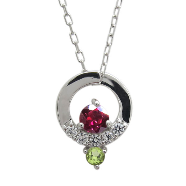 K18WG ルビー クロスフォー ダンシングストーン ネックレス K18WG ルビー クロスフォー ダンシングストーン ネックレス 新品未使用